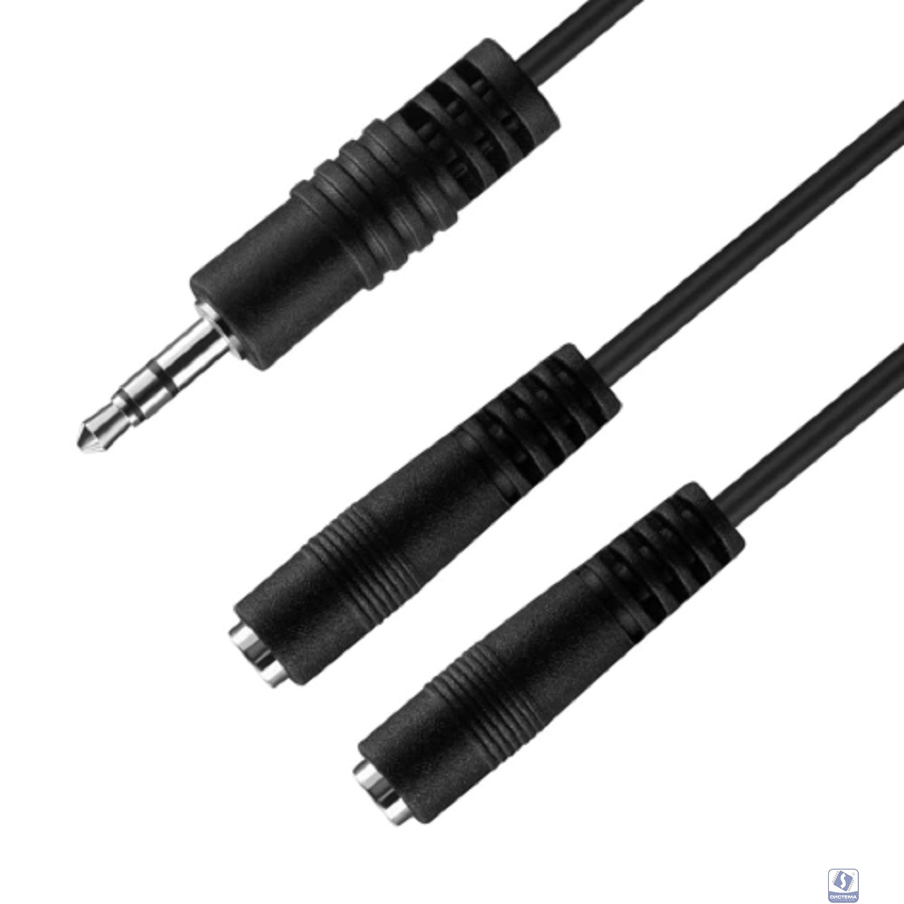 5bites AA-3MF2-02BK Кабель-5bites Адаптер  3.5 Jack/M - 2*3.5 Jack/F