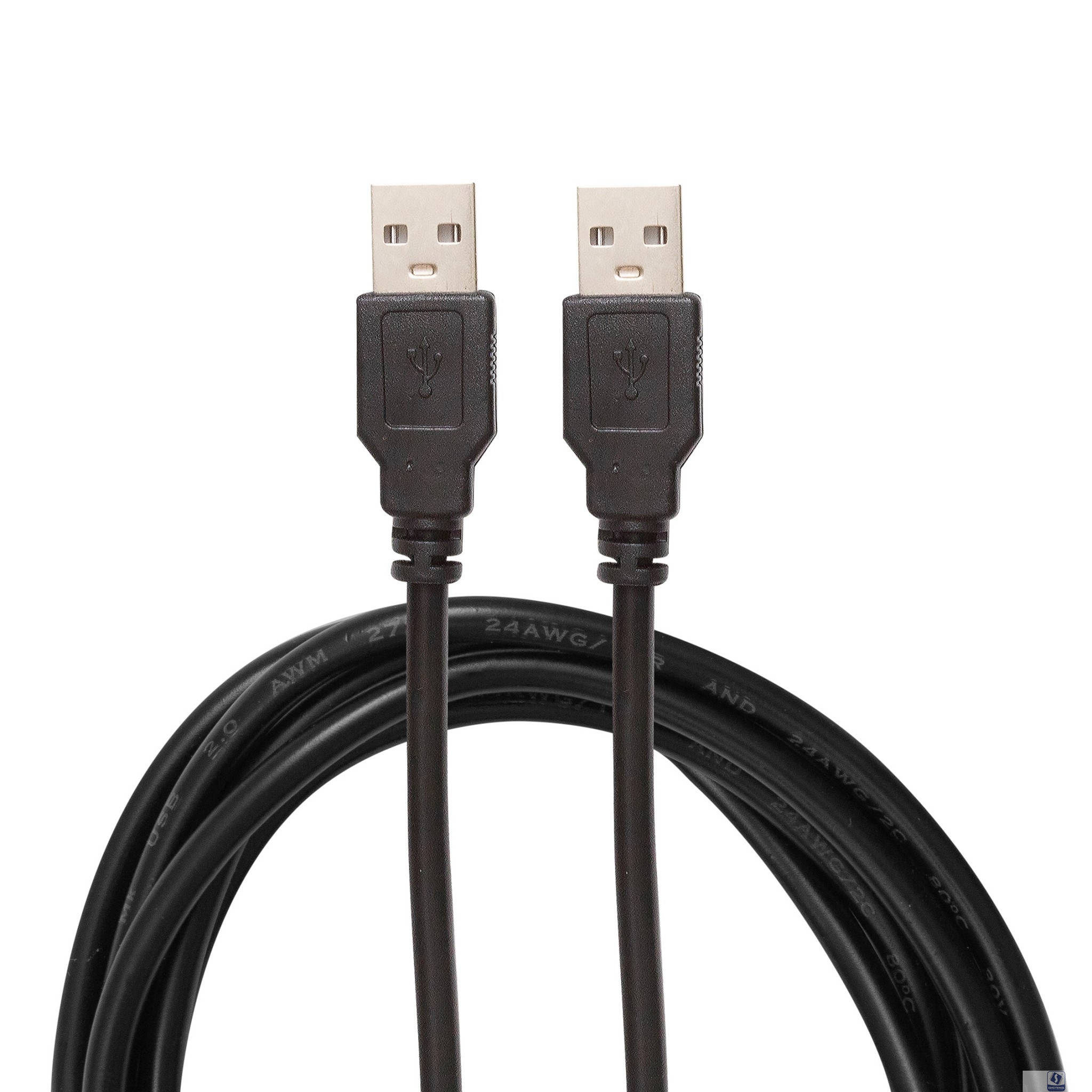 Bion Кабель удлинительный USB 2.0 AM/AM, 1.8 м, черный [BXP-CCP-USB2-AMAM-018]