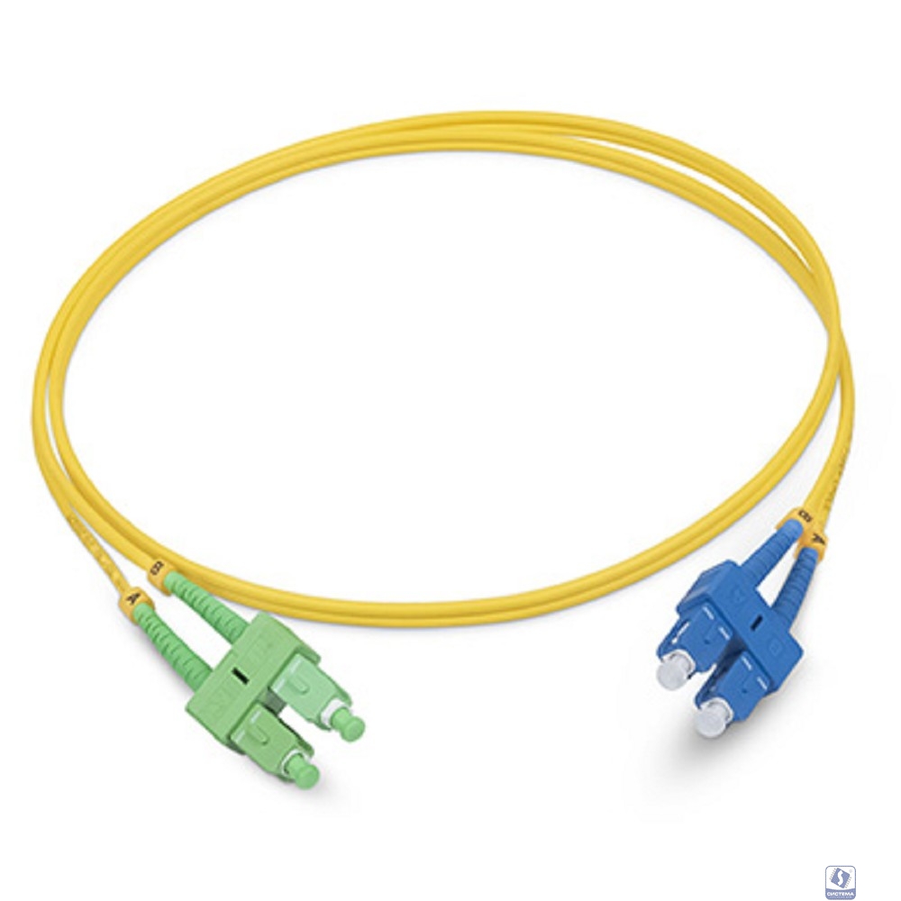 Cabeus FOP(d)-9-SC/APC-SC/UPC-1m Шнур оптический duplex SC/APC-SC/UPC 9/125 sm 1м LSZH