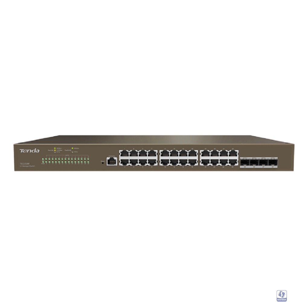 TENDA TEG5328F Коммутатор L3 управляемый в стойку 24-Ports 10/100/1000Base-T +  4-Ports 1000 Base-X SFP