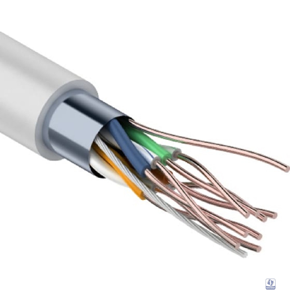 PROconnect (01-0142-3) Кабель витая пара омедненный F/UTP, CCA, CAT 5e, PVC, 4PR, 24AWG, INDOOR, SOLID, серый, 305м