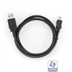 Кабель USB2.0 Cablexpert AM-двухсторонний/MiniUSB, медь, экран, Pro, 0.3м, черный, пакет (CC-5PUSB2D-0.3M)