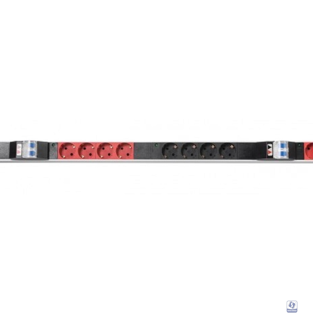 REM Верт блок розеток, мониторинг, измерение, 3 фазы 16А, 24S, 1820 мм, вх IEC 309, шнур 3м R-MC8-3x16-24S-MI-1820-3-3PN