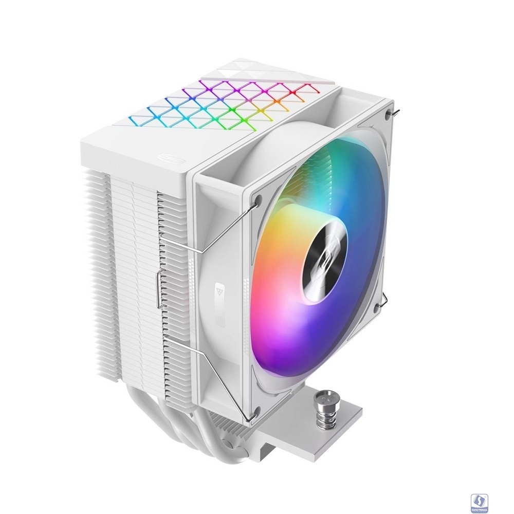 PCCooler R400 ARGB WH S115X/1200/1700/AM4/AM5 (TDP 180W, 90mm ARGB Fan, 4 тепловые трубки 6мм, 650-2200RPM, 28,3dBa)