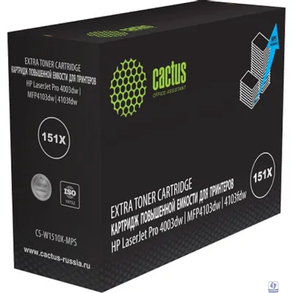 Картридж лазерный Cactus CS-W1510X-MPS 151X черный (18000стр.) для HP LJ Pro 4003dw/MFP4103dw/4103fdw с чипом