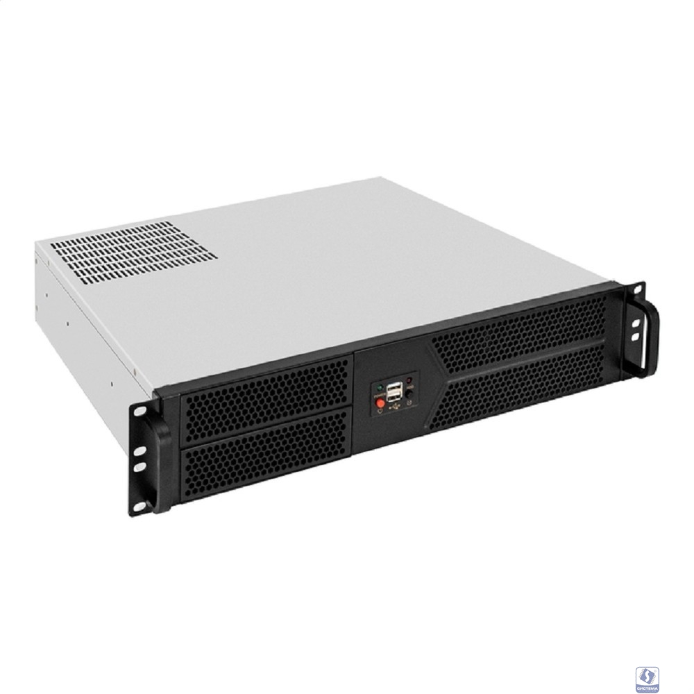Exegate EX298542RUS Серверный корпус ExeGate Pro 2U400-04 <RM 19", высота 2U, глубина 400, БП 1000RADS, 2*USB>