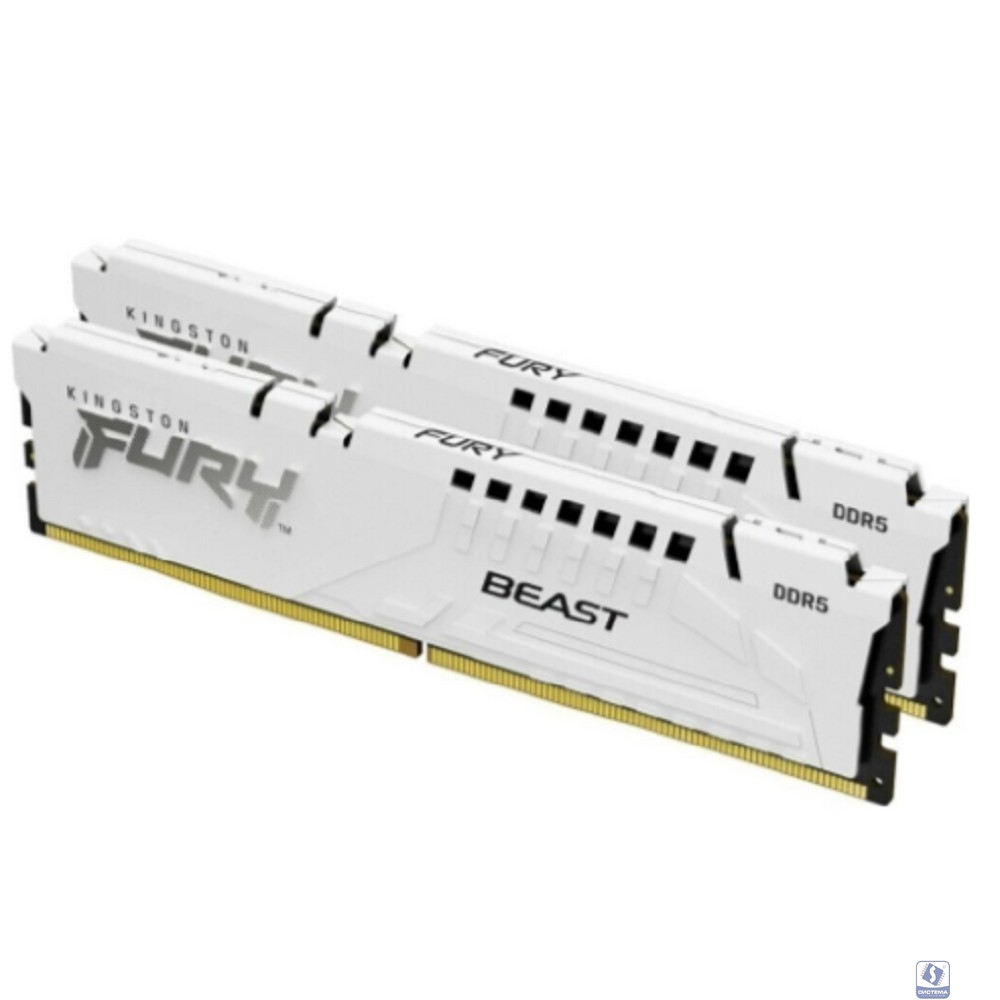 Комплект модулей памяти Kingston 64GB DDR5 6000 DIMM CL30 FURY Beast Black XMP Non-ECC Unbuffered DIMM (Kit of 2) 2RX8 30-36-36 1.4V 288-pin 16Gbit 