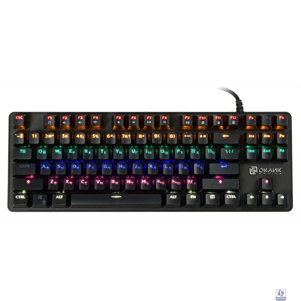 Клавиатура игровая Oklick 969G SHOTGUN механическая черный USB Multimedia for gamer LED [1176616]