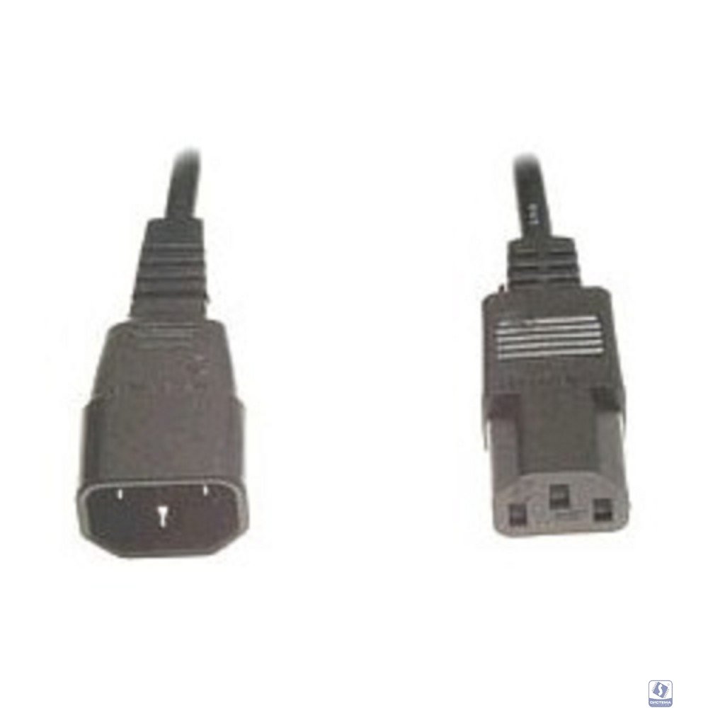 Кабель питания Cablexpert C13-C14, 3х0.5мм2, 6А, с заземлением, 1.8м, черный, пакет