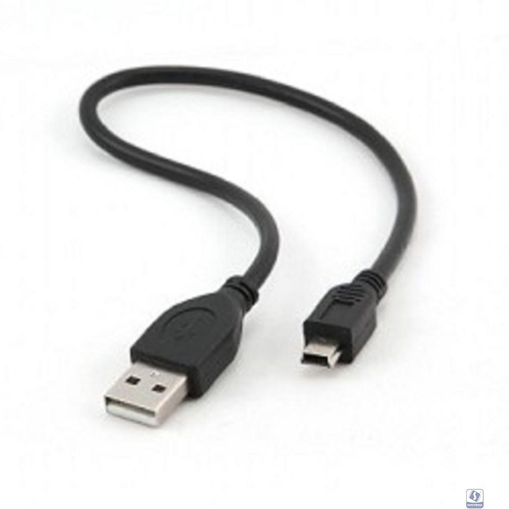 Gembird CCP-USB2-AM5P-1 USB 2.0 кабель PRO для соед. 0,3м AM/miniBM  позол.конт., черный 