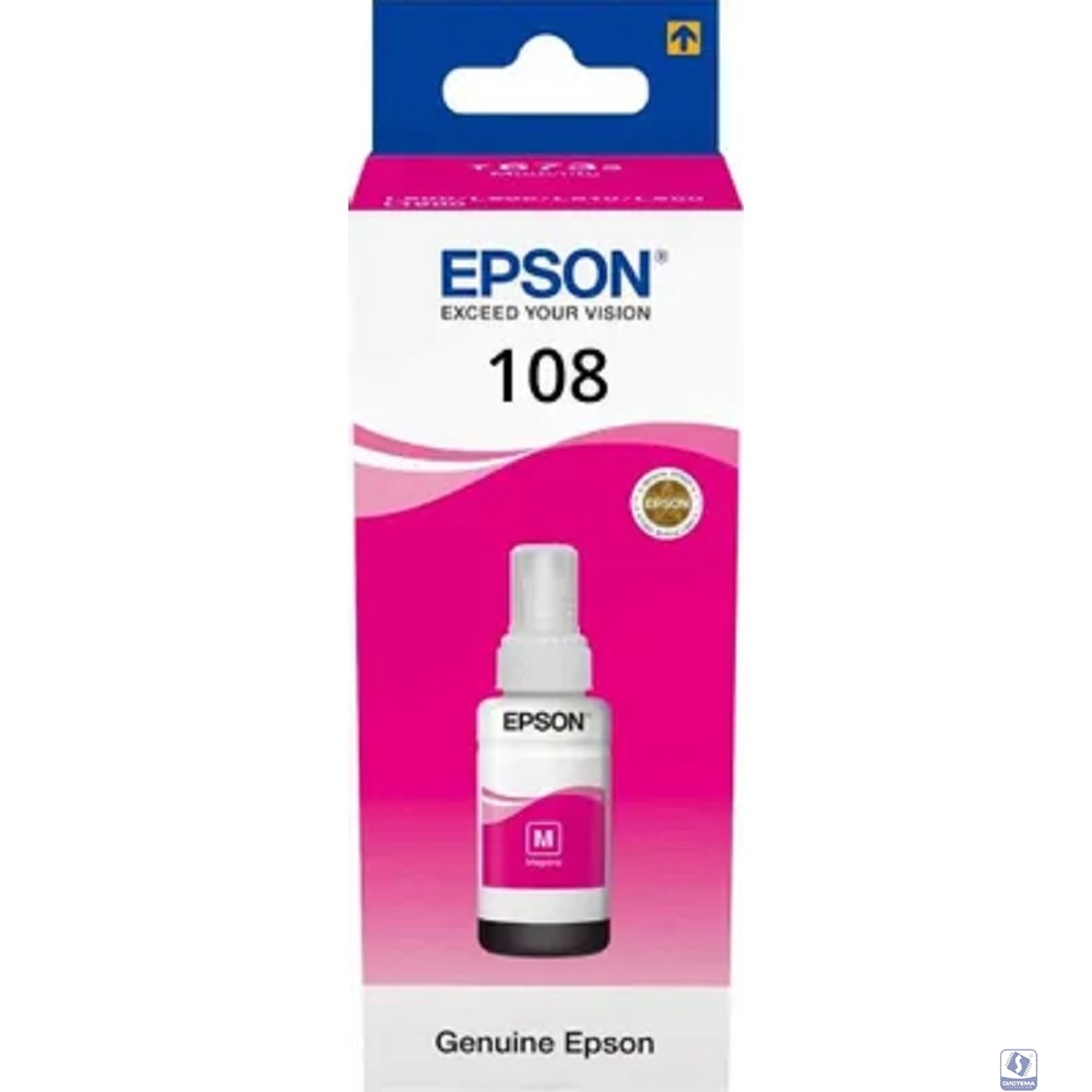 EPSON C13T09C34A Картридж 108 EcoTank Ink для Epson L8050/L18050, Magenta 70ml