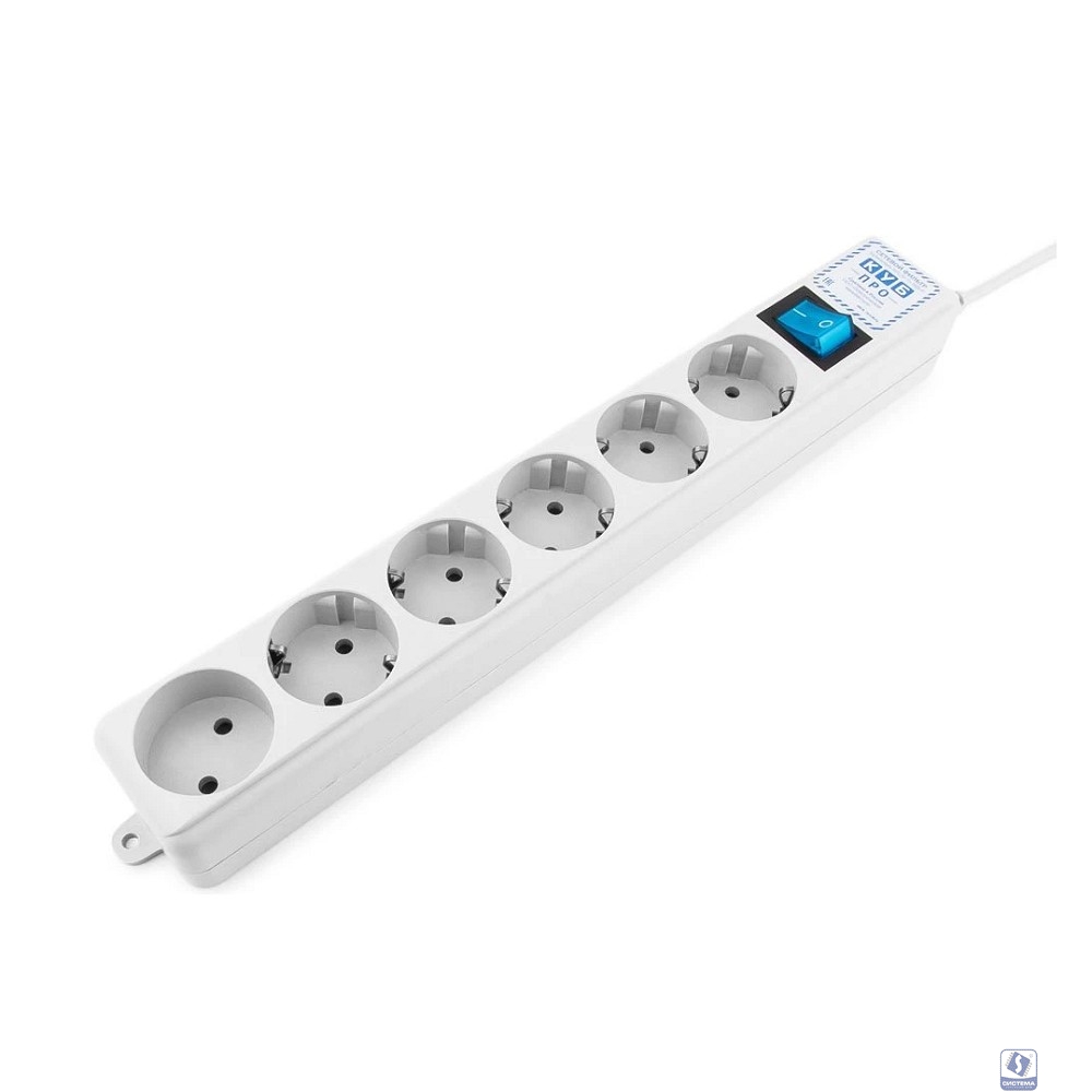 PowerCube PRO Фильтр-удлинитель (SPL(5+1)-16B-P-1,9М) 1.9 м, 6 розеток, 16А/3,5кВт, LC контур - подавление В/Ч помех 