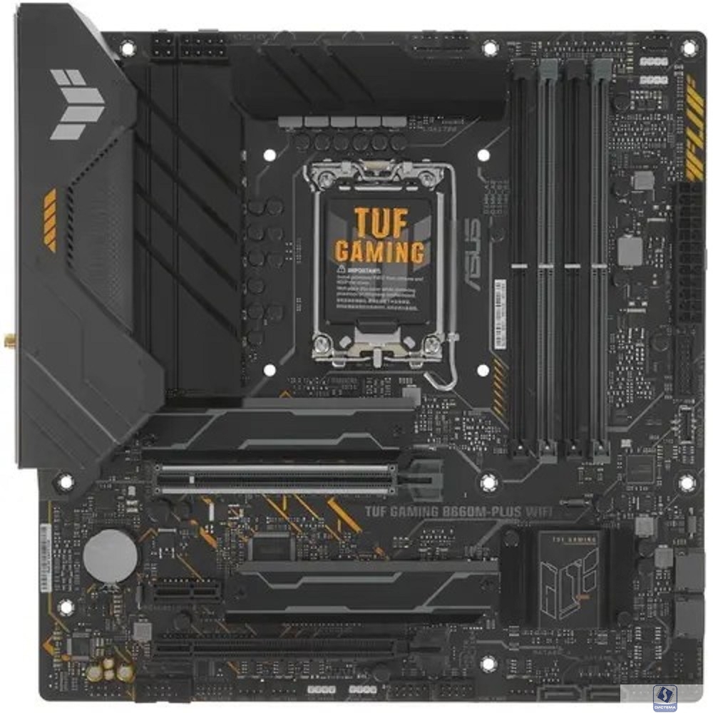 ASUS TUF GAMING B660M-PLUS WIFI (Socket 1700, mATX, 4xDDR5(128GB), DP/HDMI, 1xPCIe 5.0x16/1xPCIe 3.0x16/1xPCIe 4.0, 1xLAN (2.5GbE), 4xSATA 6Gb/s, 2xM.2, 1xType-C, 5xUSB 3.2, 2xUSB 2.0)