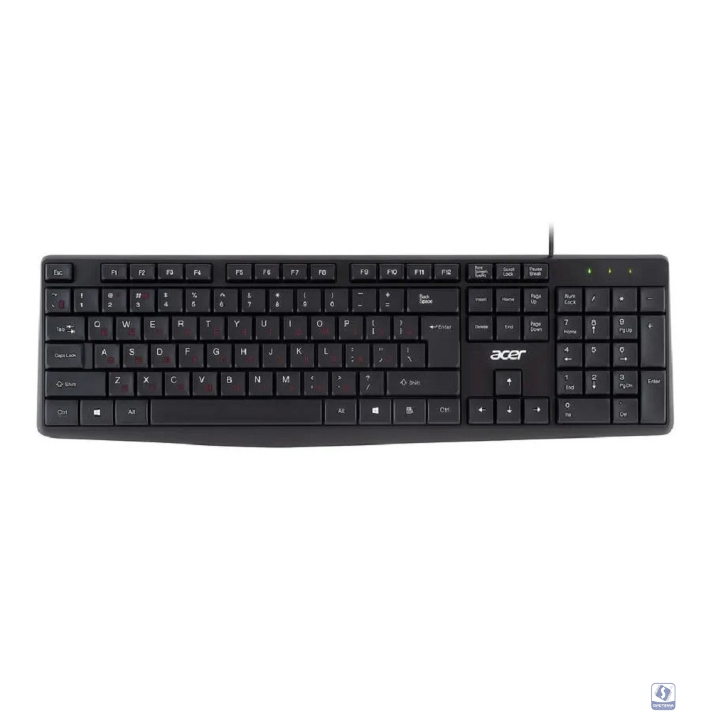 Acer OKW121 [ZL.KBDEE.00B] черный USB проводная клавиатура