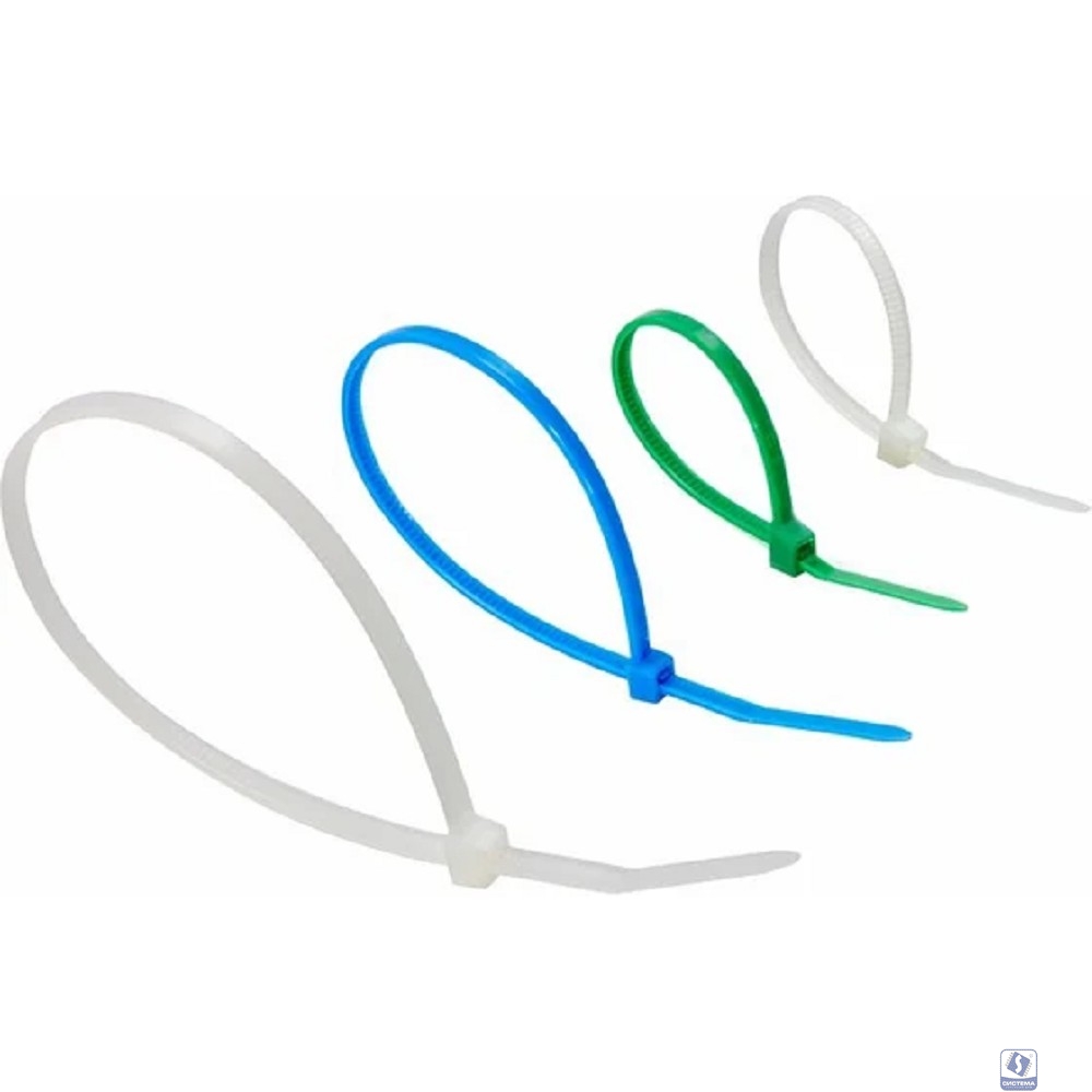 Rexant (07-7201) Набор стяжек нейлоновых 100, 150, 200 мм, цветные, НХ-1, тубус 200 шт.