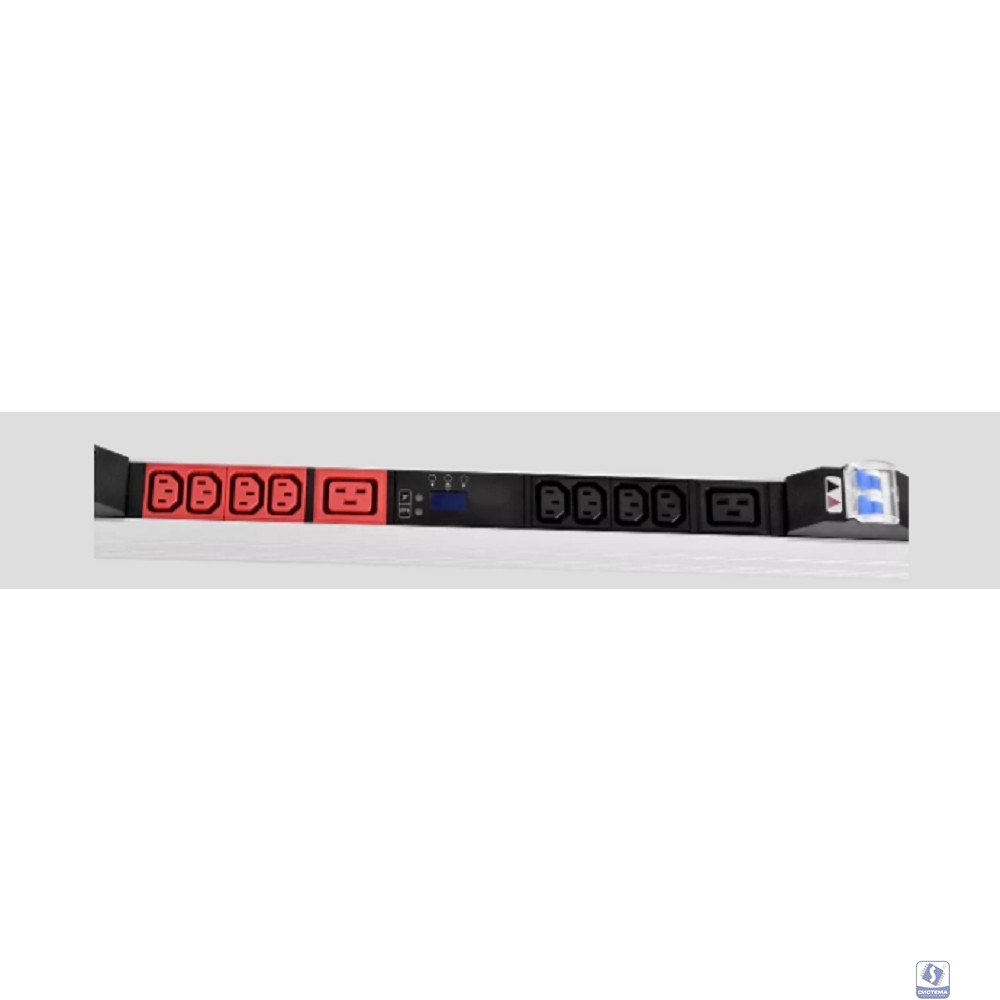 REM Верт блок розеток Rem-2MC, Linux, мониторинг, измерение, управление,  1 фаза 32A, авт, 30C13, 6C19, 1820 мм, вх IEC 309, шнур 3м