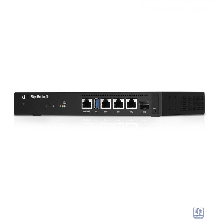 UBIQUITI ER-4-EU Маршрутизатор 4 ядра (1 ГГц), 3х 1G RJ45, 1х SFP