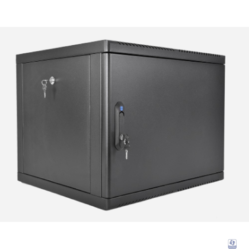 ЦМО Шкаф телекоммуникационный настенный разборный 9U (600 x 520) съемные стенки, дверь металл, цвет черный (ШРН-М-9.500.1-9005)