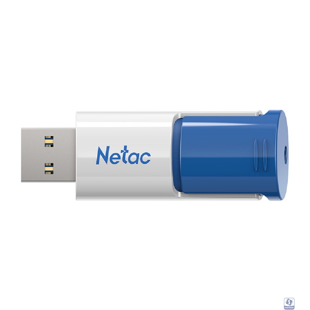Netac USB Drive 64GB U182 Blue USB3.0 [NT03U182N-064G-32BL], выдвижной