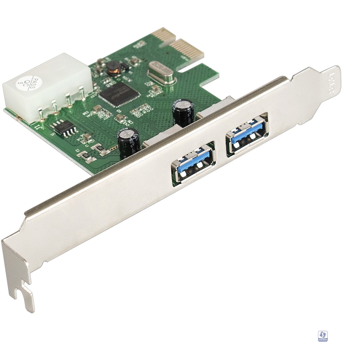 Exegate EX283718RUS Контроллер EXE-319 PCI-E 2.0, 2*USB3.0 ext, разъем доп.питания (OEM)
