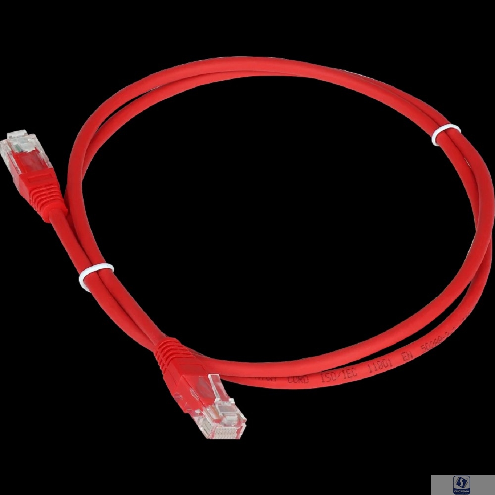 Патч-корд TWT UTP кат.5e, с заливными колпачками, 1.5 м, красный
