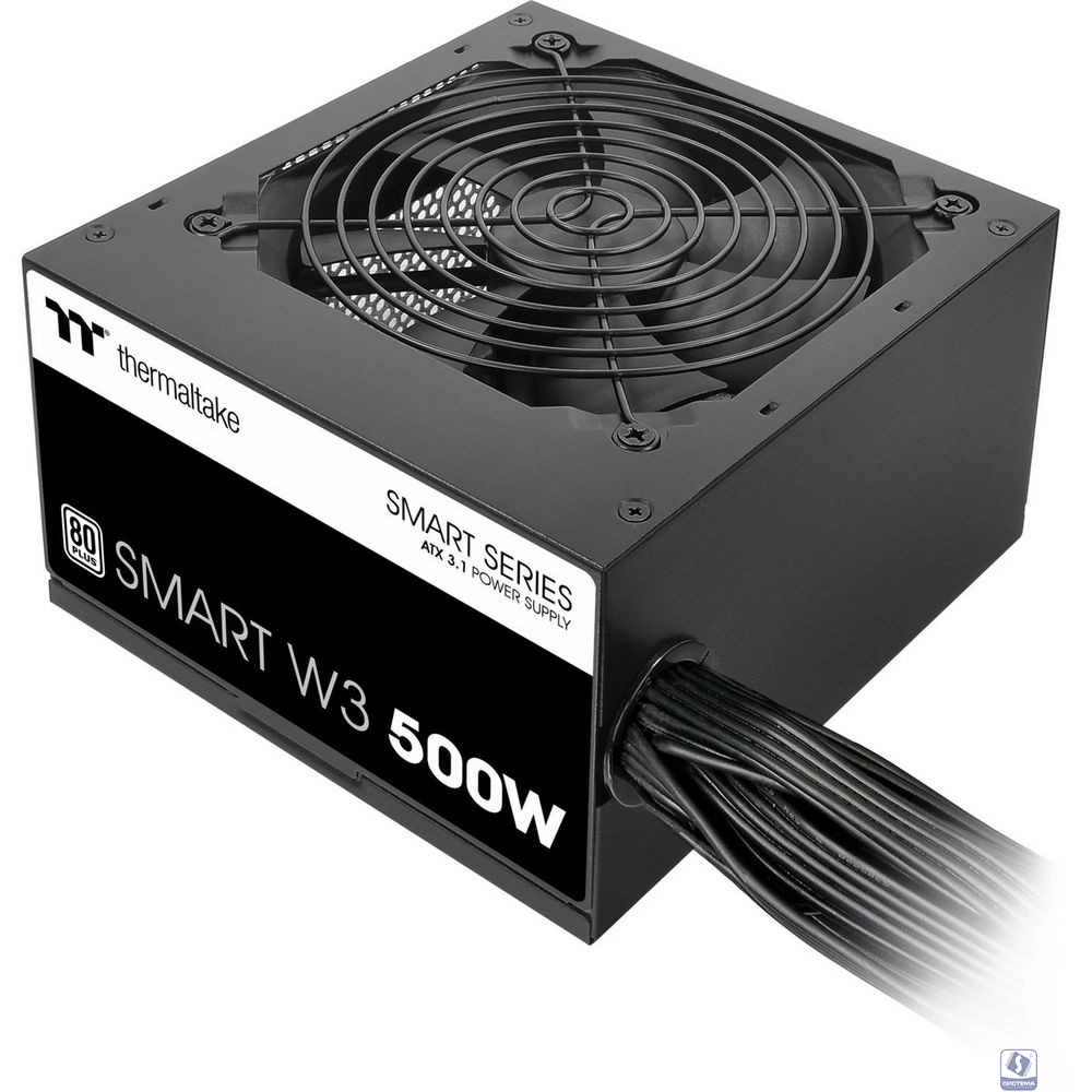 Блок питания ПК Thermaltake Smart W3 500 /Non Modular/Non Light/Full Range/Analog/80 Plus/EU/Non JP CAP/All Flat Cables/ATX 3.1