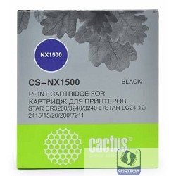 CACTUS NX1500 Картридж ленточный Cactus (CS-NX1500) черный для Star NX-1500/24xx/LC-8211 2000000 зн.