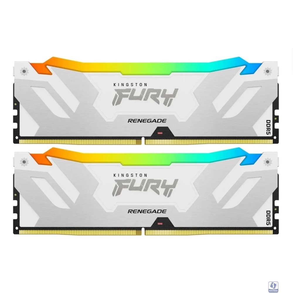 Kingston DDR5 DIMM 64GB 6400MT/s CL32 (Kit of 2) FURY Renegade RGB White XMP
