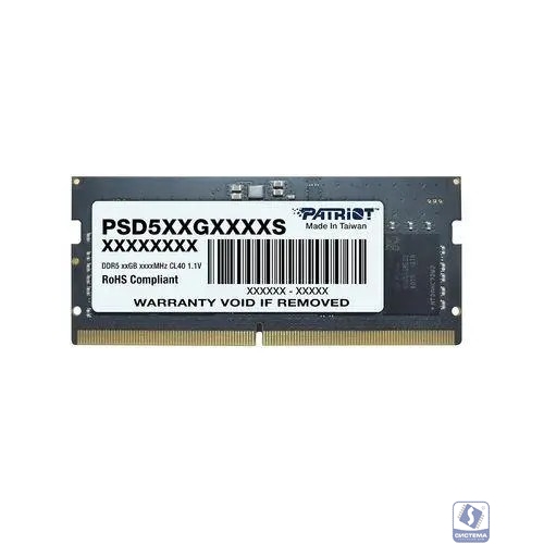  Patriot DDR5 SODIMM 32Gb  Память  4800MHz PSD532G48002S RTL PC5-38400 CL40  260-pin 1.1В dual rank