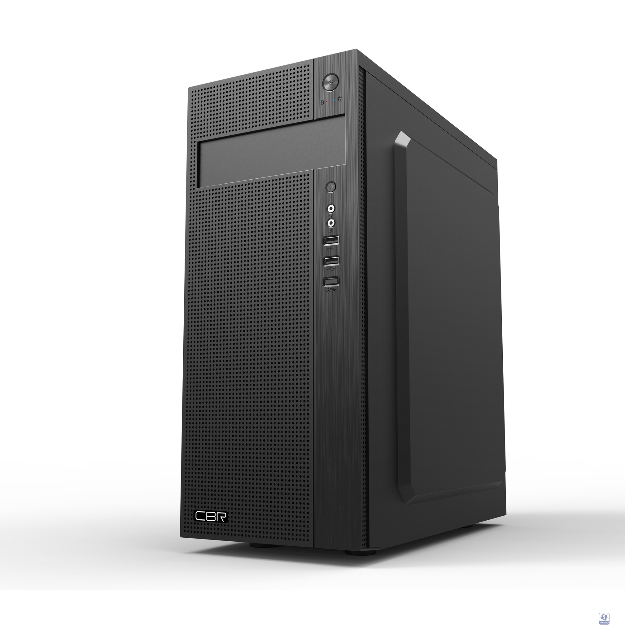 CBR Корпус ATX Miditower E185, без БП, 1*USB 3.0, 2*USB 2.0, HD Audio+Mic, Black [PCC-ATX-E185-USB31-USB22-WPSU]