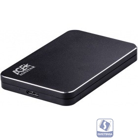 AgeStar 3UB2A18 (BLACK) USB 3.0 Внешний корпус 2.5" SATA алюминий+пластик, черный