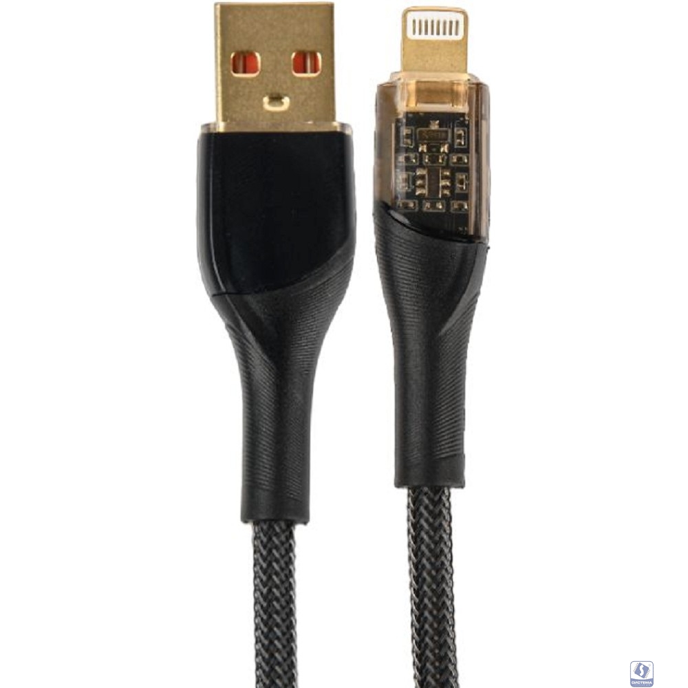 PERFEO Кабель USB А вилка - Lightning вилка, 20W,  нейлон, черный, длина 1 м., PREMIUM (I4331)