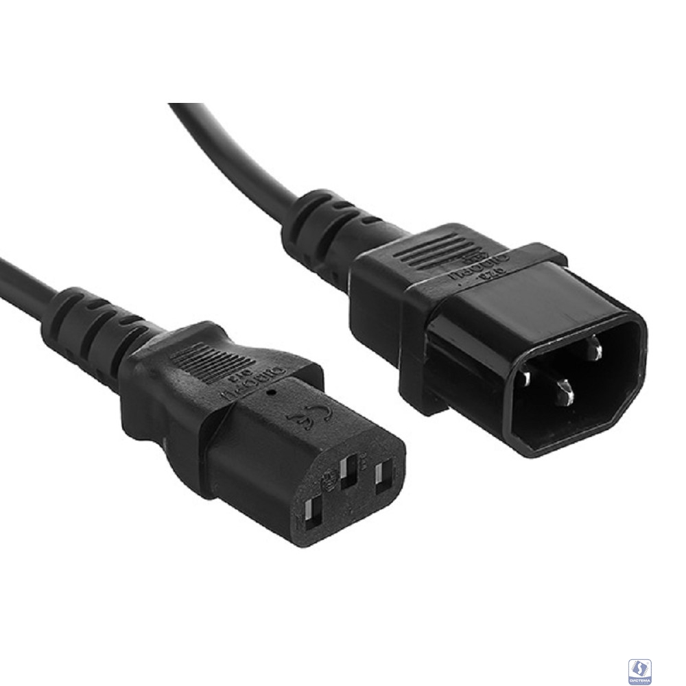 Exegate EX297773RUS Кабель монитор - компьютер (UPS->устройство) ExeGate Power EC-3P (IEC 320 С13->С14) VDE-250V-3*1.0mm2, Омедненный алюминий, черный, 3м.