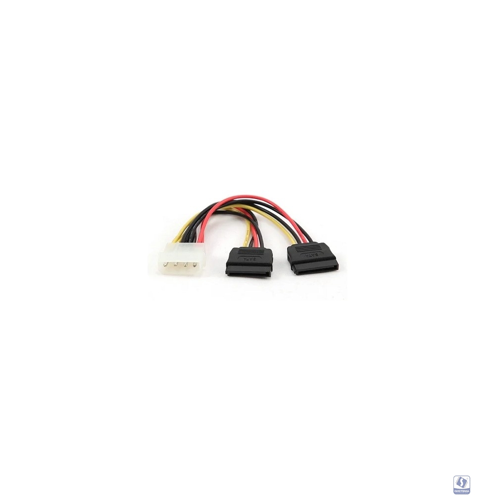 Cablexpert Кабель питания SATA CC-SATA-PSY-0.3M, 30см, molex 4pin/2x sata15pin, на 2 устр., пакет