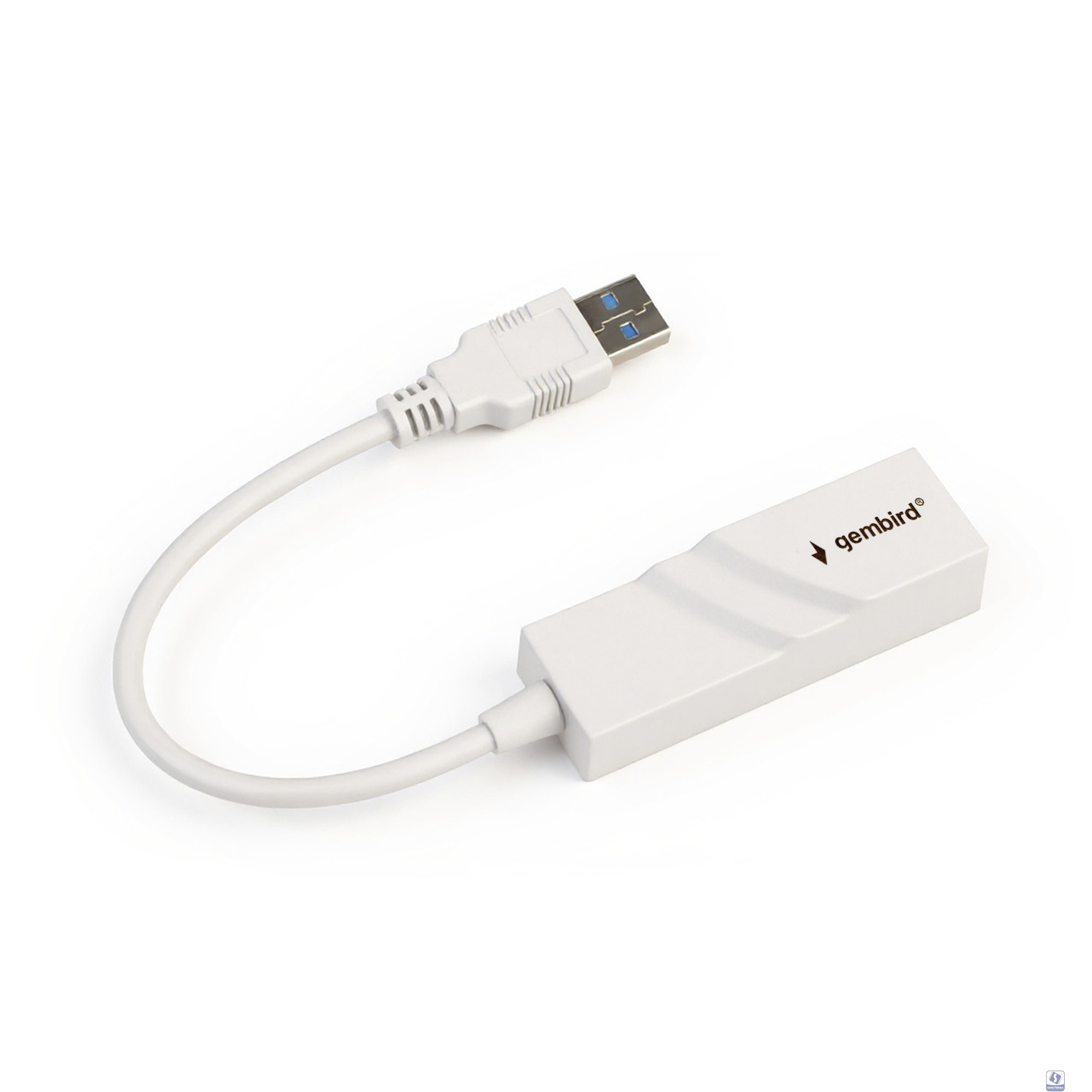 Gembird Сетевой адаптер Ethernet  USB 3.0 - Gigabit Ethernet adapter, пластик, белый, RTL8153 (NIC-U11)