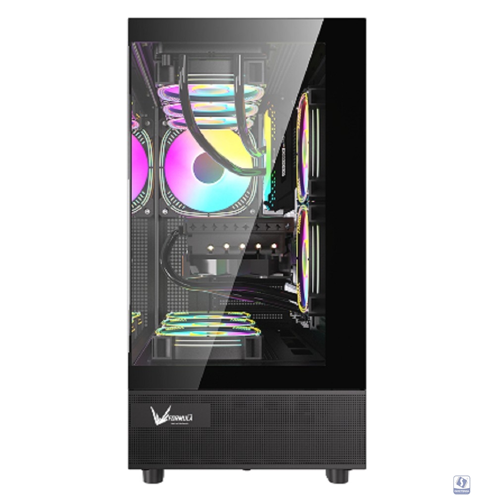 Корпус Formula Crystal Z8 COSMIC черный без БП ATX 3x120mm 5x140mm 1xUSB2.0 1xUSB3.0 1xUSB3.1 audio bott PSU