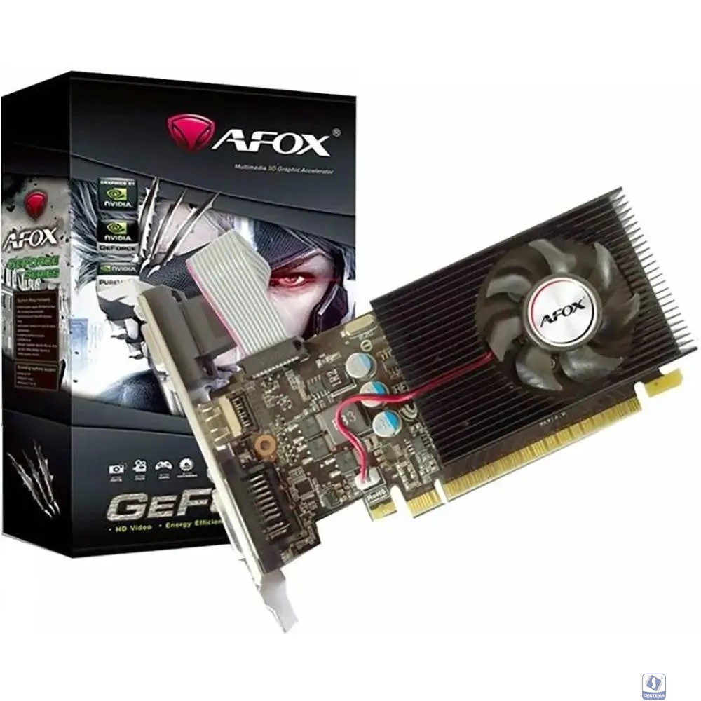 Видеокарта AFOX GT730 4GB GDDR3 128bit VGA/DVI/HDMI LP 1 FAN (AF730-4096D3L6)  RTL