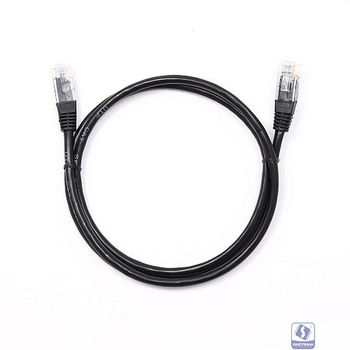 Cablexpert Патч-корд UTP PP12-1M/BK кат.5, 1м, литой, многожильный (черный)