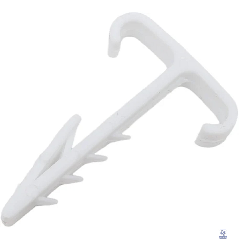 Rexant (07-4615) Дюбель-хомут Т-образный для двух кабелей 2х12мм, белый (100 шт/уп)
