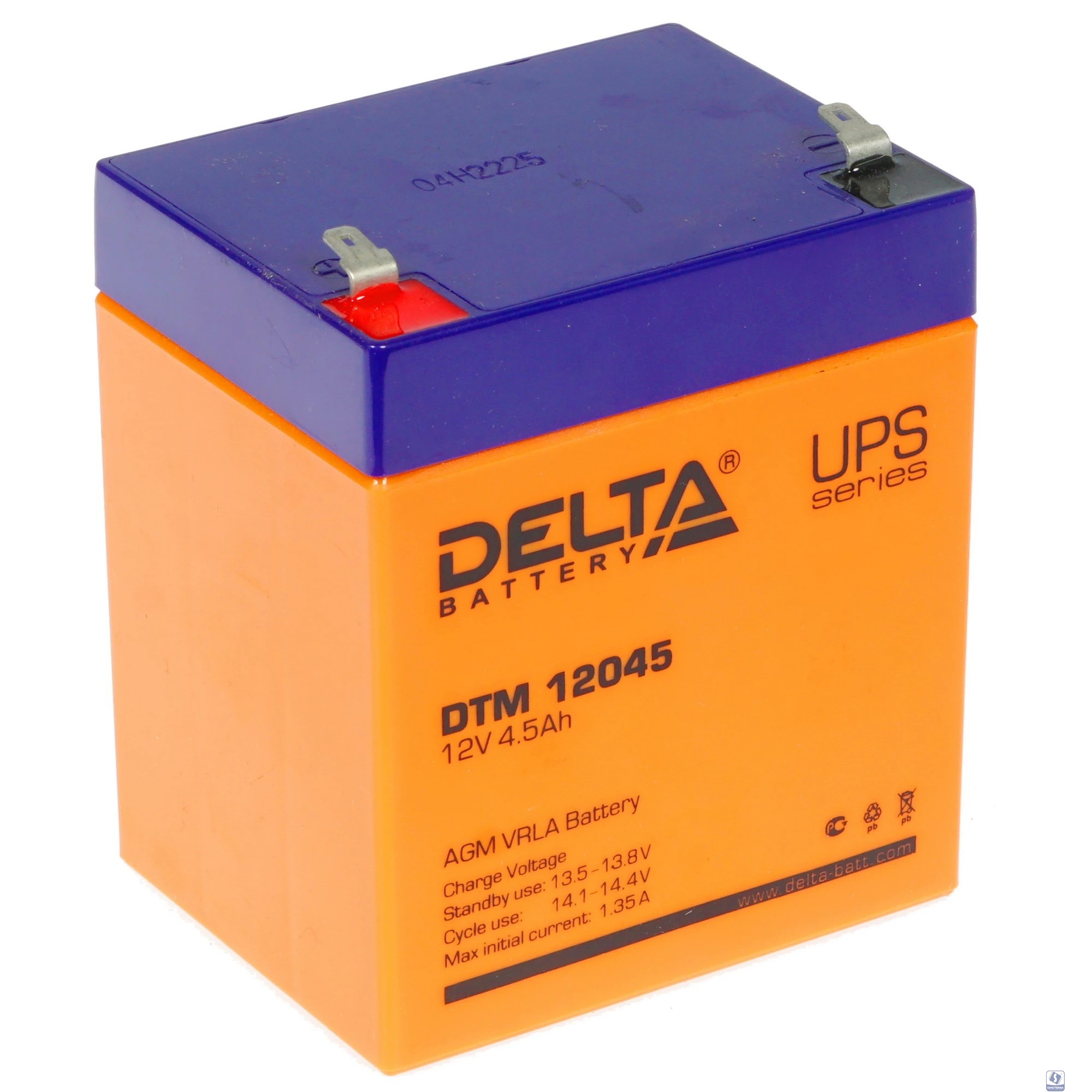 Delta DTM 12045  (4,5А\ч, 12В) свинцово- кислотный аккумулятор  