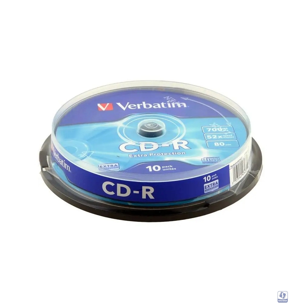 VERBATIM Диски CD-R 80 52x  CB/10  (43437) 