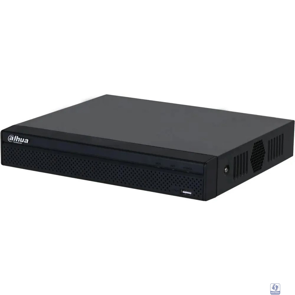DAHUA DHI-NVR2104HS-P-4KS3 4-канальный IP-видеорегистратор с PoE, 4K и H.265+, видеоаналитика, входящий поток до 80Мбит/с, 1 SATA III до 20Тбайт