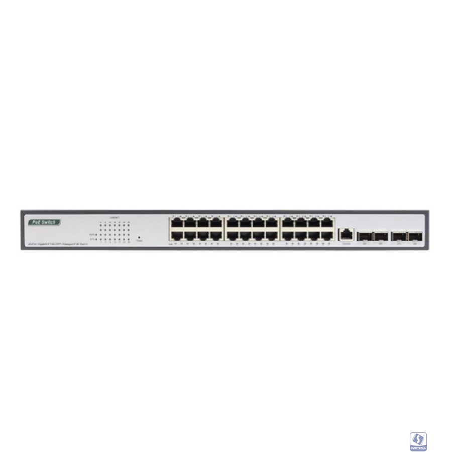 ORIGO OS3228P/250W/A1A Управляемый L3 PoE-коммутатор 24x1000Base-T PoE+, 4x10G SFP+, PoE-бюджет 250 Вт