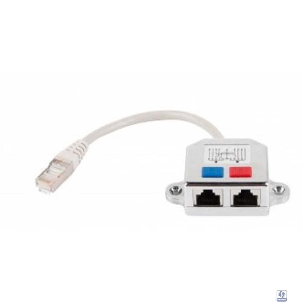 Cablexpert NCA-SP-01A Разветвитель NCA-SP-01A UTP 1 порт RJ45 (T568A/T568B) -> 2 порта RJ45 10/100 BASE-T