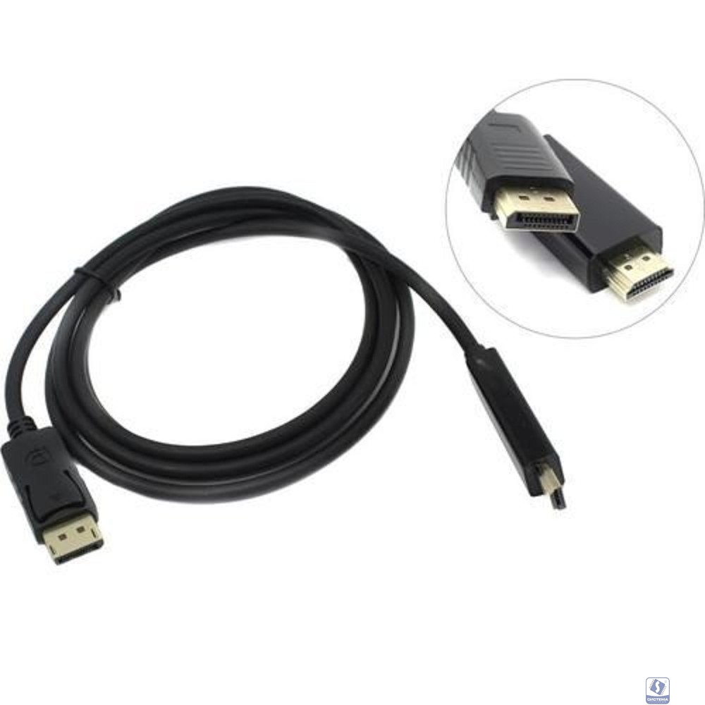 Exegate EX284915RUS Кабель DisplayPort-HDMI ExeGate EX-CC-DP-HDMI-1.8 (20M/19M, 1,8м, экран)