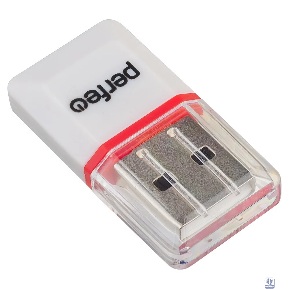 Perfeo Card Reader Micro SD, (PF-VI-R008 White) белый (PF_5056)