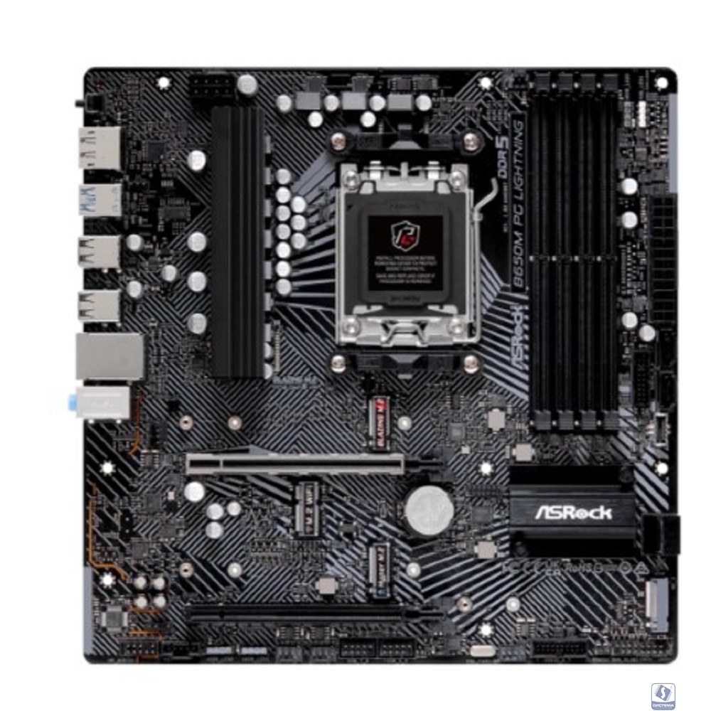 B650M PG LIGHTNING, Socket AM5, AMD B650, 4xDDR5-5200, HDMI+DP, 2xPCI-Ex16, 4xSATA3(RAID 0/1/10), 3xM.2, 8 Ch Audio, 1x2.5GLan, (4+4)xUSB2.0, (3+4)xUSB3.2, (1+1)xUSB3.2 Type-C™, mATX, RTL