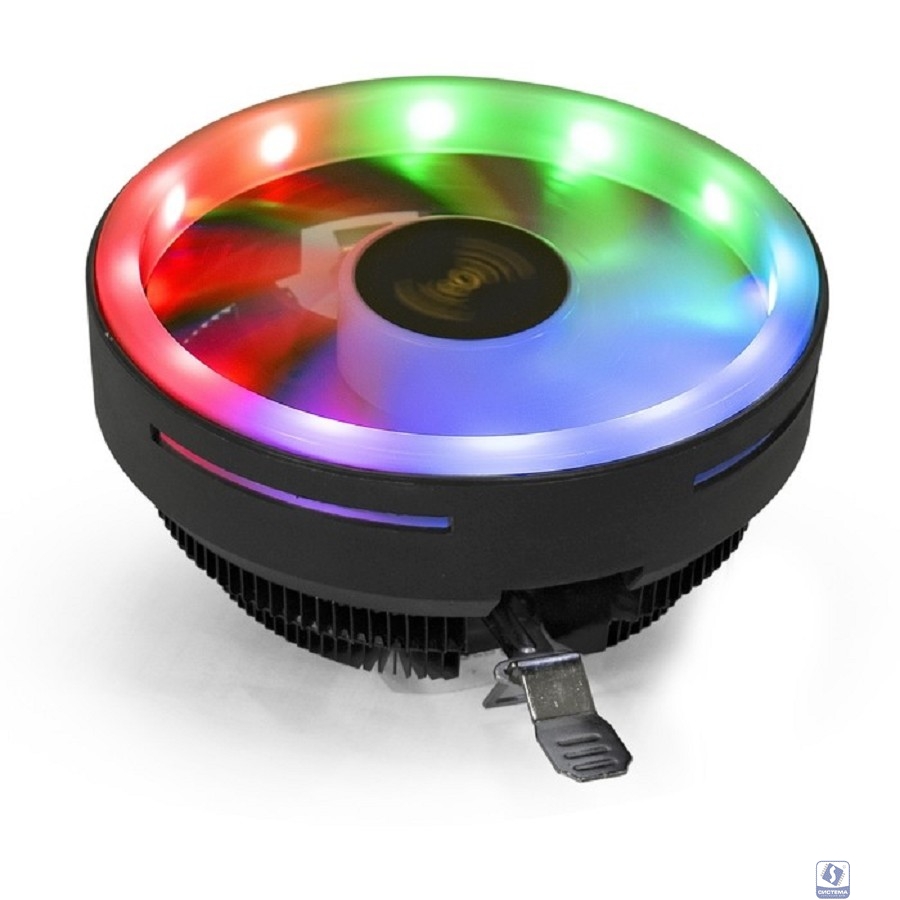 Exegate EX286157RUS Кулер ExeGate Dark Magic EE126R-PWM.RGB (Al black coating, 775/1150/1151/1155/1156/1200/1700/A­M2/AM2+/AM3/AM3+/AM4/FM1/FM2/754/939/940 TDP 95W,Fan 120mm, PWM, 900-2000RPM,Hydro be