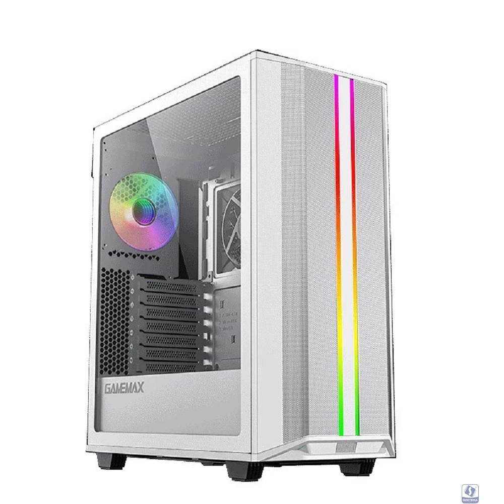 GameMax Корпус Precision COC White (T808) (ATX, Белый, 2*USB 3.0, Зак.стекло, 1*120мм+ COC, без БП)