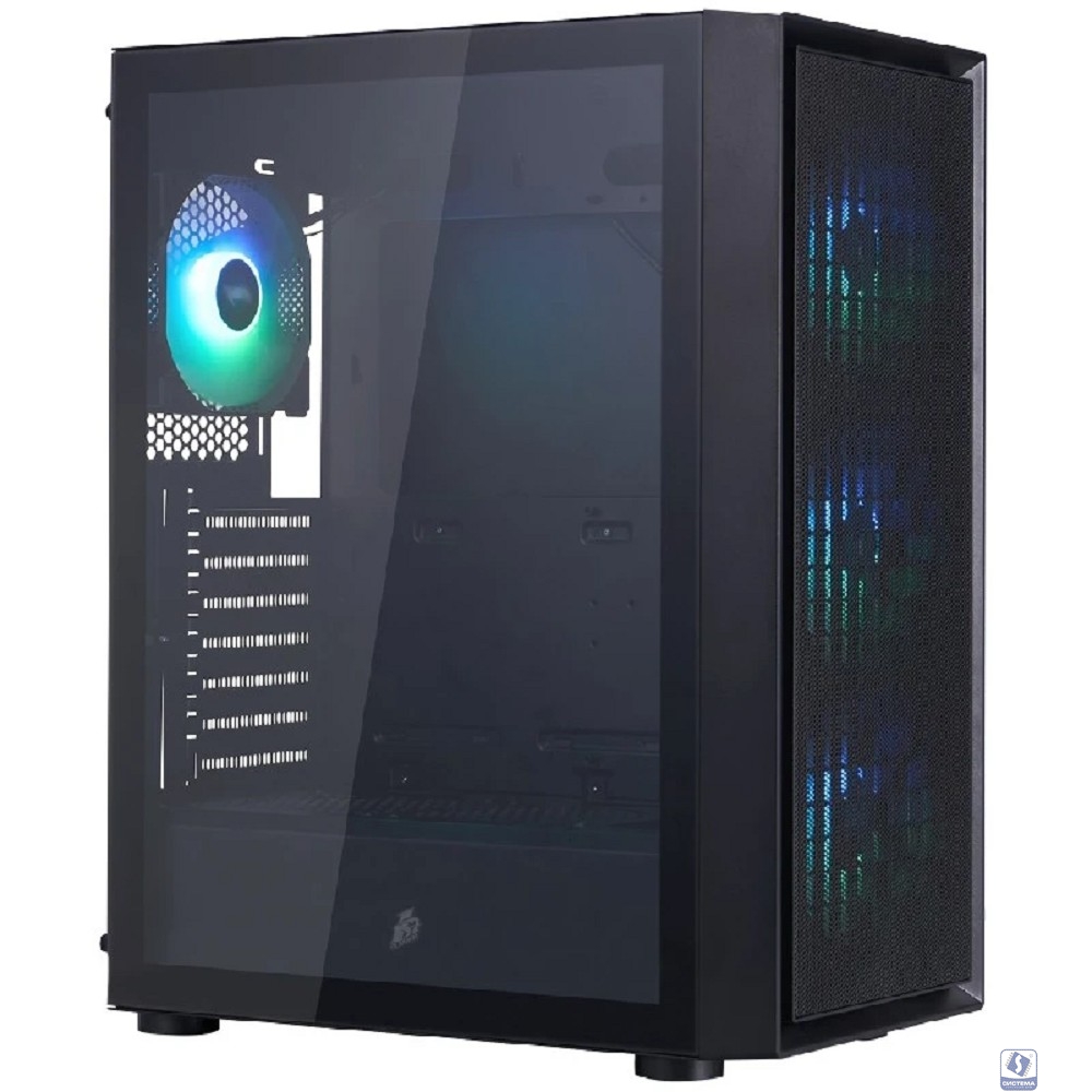 1STPLAYER Go6 ARGB Black / ATX / 4x120mm ARGB fans / Go6-BK-4F7